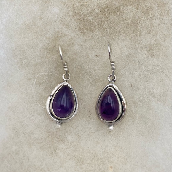 92.6 SterlingSilver earrings either Lapis, Smokey Quartz, Amethyst or Moonstone. - Picture 3 of 4